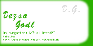 dezso godl business card